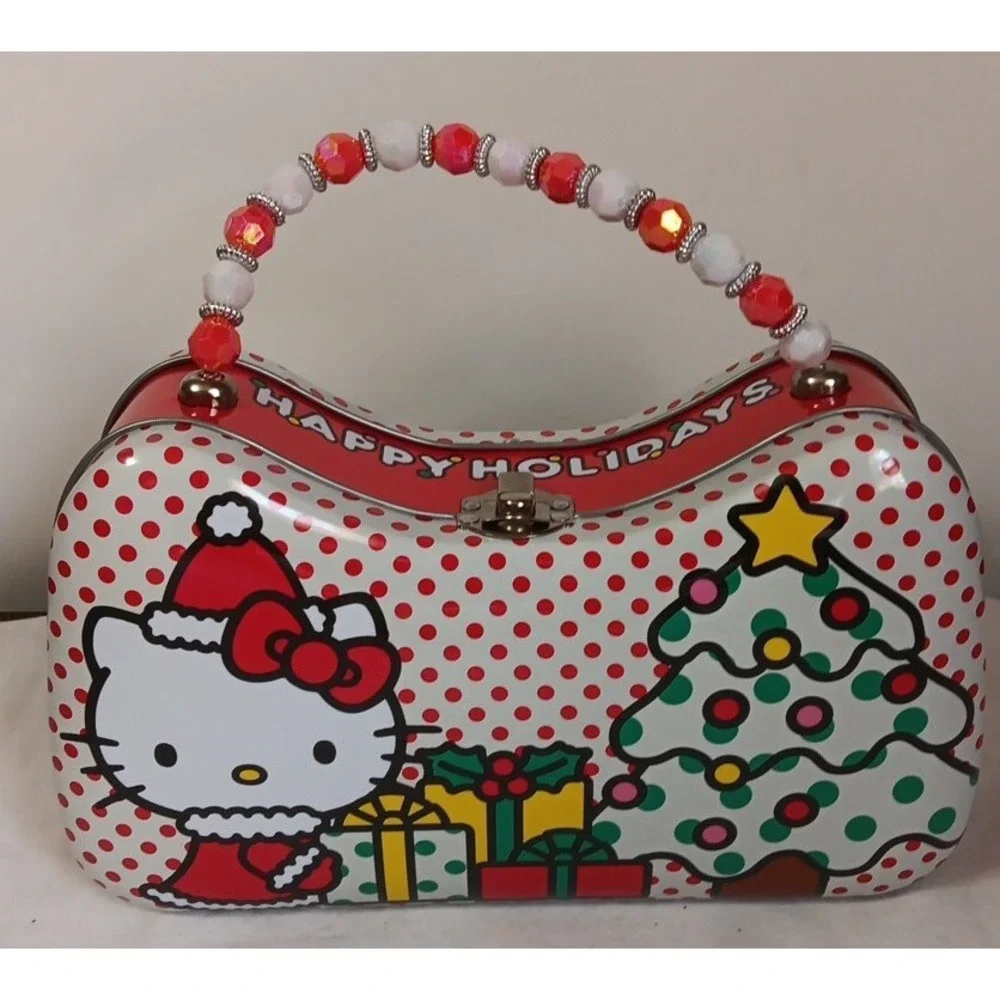 Hello Kitty‎ Carry All Metal Tin Purse Lunch Box Sanrio 2023 Christmas